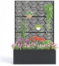 GarveeLife Metal Planter Box with Trellis 71"x47"x16", with Drainage Holes by GarveeLife