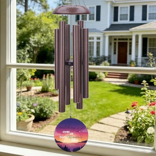 Personalized Memorial Wind Chimes Gift for Heaven Mom Dad - Image 5