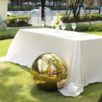 Tableclothsfactory 2 Pack Gold Stainless Steel Gazing Globe Mirror Ball, Reflective Shiny Hollow Garden Spheres - 12" - Image 5
