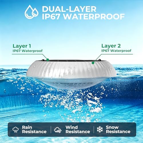 COXSENI Solar Floating Pool Lights 6.4", RGB Top & Bottom Glow, 2 Pack - Image 4