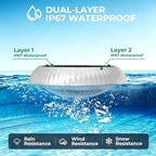 COXSENI Solar Floating Pool Lights 6.4", RGB Top & Bottom Glow, 2 Pack - Image 4
