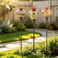 Vintage Ceramic Hummingbird Feeder Garden Stake Ornament，3 PCS by Unknown