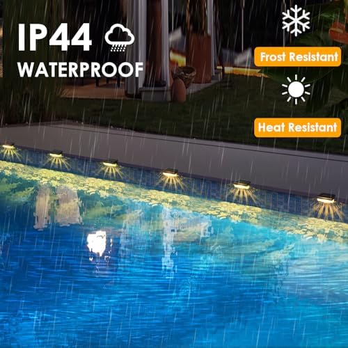 Mancra Solar Step Lights Outdoor, Solar Deck Lights Waterproof Outdoor Lighting for Patio Fence Stairs Post Railing Yard and Garden (Warm White, 16 Pack) - Image 5