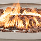 COSIEST Outdoor Propane Fire Pit Coffee Table w Gray 42 inch Round Base Patio Heater, Certified, 50,000 BTU Stainless Steel Burner, Wind Guard, Tank Outside, Free Lava Rocks, Waterproof Cover - Image 5