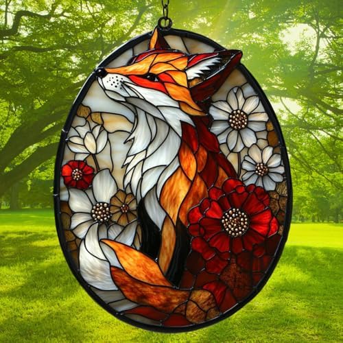 Fox Tiffany Style Acrylic Suncatcher - Image 3