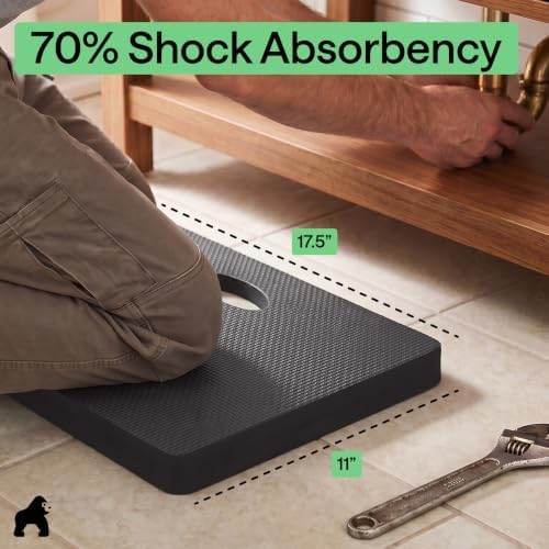GORILLA GRIP® Extra Thick Foam Kneeling Pad for Gardening, 17.5x11 Charcoal - Image 4
