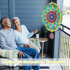 Mandala Wind Spinner, Mandala Gift for Women Men, 12in Spinfinity Designs Stainless Steel Hanging Wind Spinners with 3D Visual Effect, for Indoor/Outdoor Decor, Yard Art, Garden Decorations - Image 5