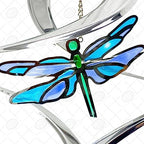 Red Carpet Studios The Original Helix Cosmix Spinner Stainless Steel and Crystal Geo, 17.5 Inches, Dragonfly - Image 3