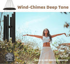 Retirement Gift for Woman Men, 32" Wind Chimes Retirement Gifts, Happy Retirement Gifts for Coworker Colleague Boss Teachers Nurses Friends, Going Away Gifts Retirement Decorations (Black) - Image 5