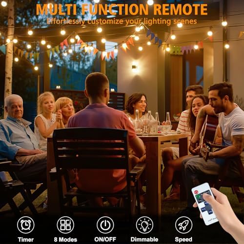 200FT G40 LED Smart Outdoor String Lights with APP Control for Patio - Image 3