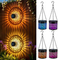 4 Pack Solar Fence Lights Outdoor, Metal Solar Powered Wall Deck Step Light by Forlivese
