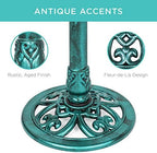 Best Choice Products Bird Bath, 28in Outdoor Resin Pedestal - Green - Image 4
