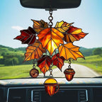 Maple Leaves and Acorn Acrylic Suncatcher - Image 5