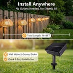 TWINKVILLA Solar Rattan String Lights Outdoor, 16FT 16 LED Half-Globe Hemisphere Wicker Lanterns, IP65 Waterproof Solar Powered Patio Lights, Boho Decorative Hanging Lighting for Garden Porch Wedding - Image 7