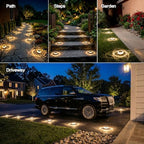 Solar Driveway Lights 12 Pack, Solar Walkway Lights Outdoor IP67 Waterproof, Solar Ground Lights Lighting for Yard Path Step Sidewalk Stair Pathway（Warm White） - Image 2