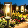Tall Solar Pathway Lights Outdoor, Bright Solar Powered Lights 4 Pack by VICOUP