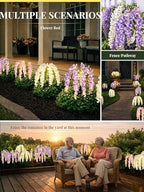 GIGALUMI 6 Pack Solar Wisteria Flowers Outdoor, 2 Modes, Multicolored - Image 6