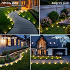 PATIOWIN 16 Pack Small Solar Ground Lights, Garden Lights Warm White - Image 3