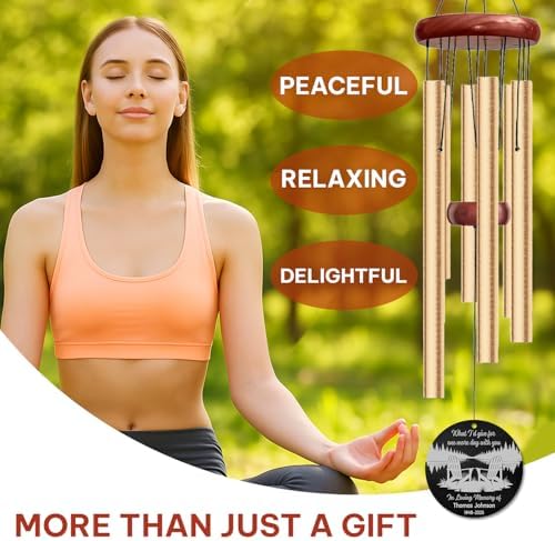 Personalized Memorial Wind Chime – “What I’d Give for One More Day with You” Custom Name & Years – Sympathy Gift for Family, Friends – Memorial Windchimes for Loss of Loved One – Remembrance Décor - Image 7