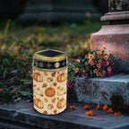Poceacles Solar Powered Flameless Candle Cemetery Votive Candles Waterproof Outdoor Memorial Solar Stake Lights Home Outdoor Decoration, Pumpkin Fall Leaf Beige, Set of 6 - Image 3