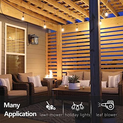 Outdoor Porch Lights with GFCI Outlet, Black Exterior Wall Lights Fixture for House, Patio Lights Wall Mount with Water Ripple Glass, Waterproof Outside Wall Sconce for House, 2 Packs - Image 4