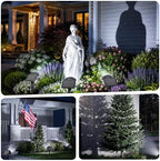 BlcTec Solar Spot Lights Outdoor, Upgraded Convex Lens Brighter Landscape Uplights IP68 Waterproof, 10 Colors+2 RGB Modes Spotlights for Garden Yard Path Halloween Christmas Decorations, 6 Packs - Image 6