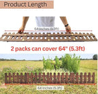 ShopLaLa Landscape Edging (Total 5.5ft Length) Wooden Animal Barrier Fence - Image 5