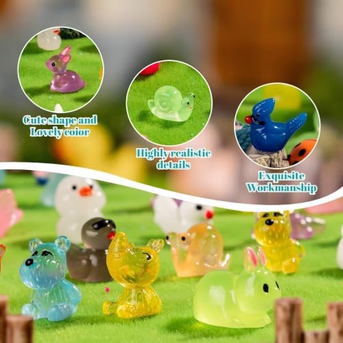 300pcs Mini Resin Animals Many Styles Variety Tiny Animals Figures Miniature Little Small Animal Figurines Bulk for Micro Fairy Garden Landscape Accessories Hide Crafts Decor Aquarium - Image 4