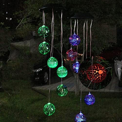 Solar Led Light Outdoor Wind Chime Lamp Color Changing Mobile Hanging Decorative Lighting for Garden Corridor Wedding Decoration (Color : Green) - Image 2