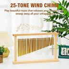 25 Note Chimes Instrument Table Top Bar Wind Chime Sound Instruments 25 Bars Musical Percussion Item with Mallet for Office Ornament Decor Educational Gifts - Image 6