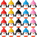Soulchen 100 Pcs Mini Resin Penguin Figurines with Colorful Hats by Soulchen