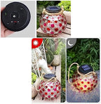 LED Solar Glass Ball Light, Waterproof LED Glass Pink Polka Dot Mason Jar Lamp for Garden, Walkway, Pathway, Yard Décor Solar Outdoor Solar Hanging Decorative Lights - Image 7