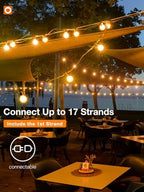 addlon 100FT Outdoor String Lights 54 G40 LED Bulbs Dimmable Waterproof - Image 3