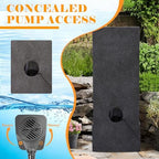 39" Outdoor Water Fountain, 5-Tier Cascading Floor-Standing Indoor Waterfall Fountains, Modern Large Water Feature with 5 Waterfalls & LED Lights, for Garden, Patio, Deck, Porch - Image 5