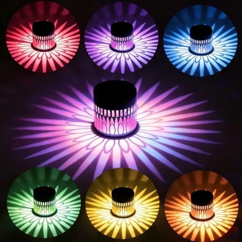6Pcs Retro Solar Outdoor Lanterns Waterproof Wall Mount Lights by Unknown
