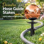 Tandefio 3 Pcs Garden Hose Guide Spike 13.5'' Decorative Ball, Copper - Image 2