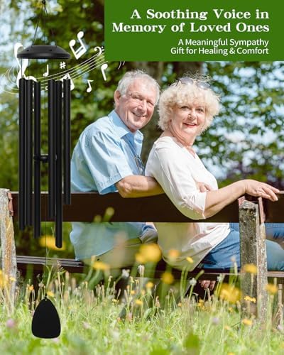 48" Wind Chimes for Indoor and Outdoor, Deep Bass Tone and Professional Tuned Aluminum Wind Chimes for Patio Garden Memorial, Sympathy Gift for Loss of Loved One, Housewarming Gift - Image 3