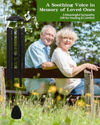 48" Wind Chimes for Indoor and Outdoor, Deep Bass Tone and Professional Tuned Aluminum Wind Chimes for Patio Garden Memorial, Sympathy Gift for Loss of Loved One, Housewarming Gift - Image 3