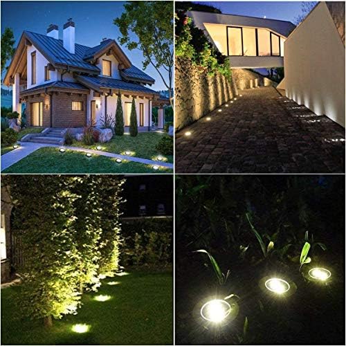 4.6 Inch Diameter Solar Ground Lights, Waterproof Solar Garden Lights, Outdoor Garden Waterproof Bright in-Ground Light, Landscape Lighting for Pathway,Yard,Lawn,Patio,Walkway (16 Pack White Light) - Image 7