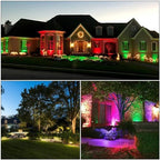 Christmas Outdoor Spotlight 120V LED Spot Lights Outdoor RGB 12W Color Changing Landscape Lights with Remote Control Waterproof Spot Lights Outdoor for Yard Path Garden Decorative (2Pack) - Image 6