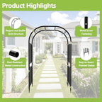 Heavy Duty Garden Arch Arbor Trellis 94.5" H*63" L(16MM Pipe) - Image 5