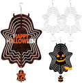 4Pack 10 inch Sublimation Wind Spinner Blanks 3D Aluminum Metal Wind Sculpture Kinetic Spinners for Yard and Garden Indoor Art Ornaments Hanging Decoration (Halloween Ghost) by WindMage