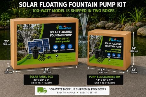 100W Floating Solar Pond Fountain Pump Kit for Ponds Deeper Than 3 Feet and At Least 10 Feet Wide - Image 6