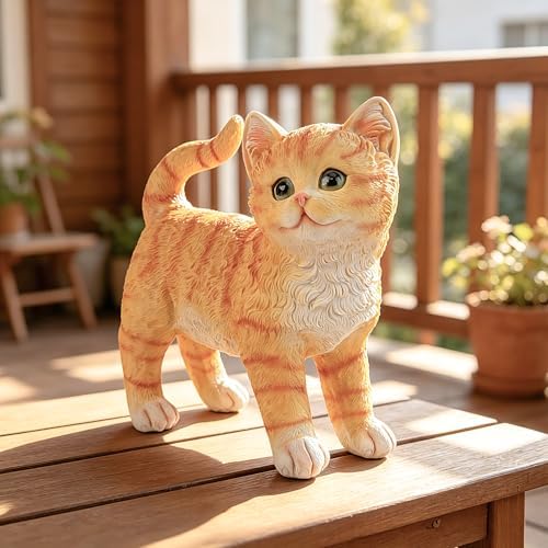 Teaeeno Real Bengal Cat Garden Statue - Resin Realistic Cat Sculpture, Pet Loss Memorial Stone, for Cat Lovers, Indoor/Outdoor Decor, Animal Figurine for Yard Ornaments - Image 6