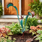Metal Yard Art - 24inch Venus Fly Trap Garden Stake Metal Outdoor Plants - Image 2