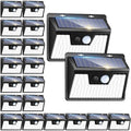 Peasur 20 Pack Solar Lights for Outside, Motion Sensor Outdoor Lights, 140LED Solar Security Lights 3 Working Modes, Solar Lights Outdoor Waterproof for Outside Garden Yard Fence by Peasur