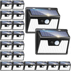 Peasur 20 Pack Solar Lights for Outside, Motion Sensor Outdoor Lights, 140LED Solar Security Lights 3 Working Modes, Solar Lights Outdoor Waterproof for Outside Garden Yard Fence by Peasur