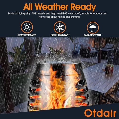 Otdair 12 LED Solar Torches Outdoor, Flickering Flame for Halloween, 6 Pack - Image 4
