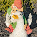 Classic Spring Gnome Garden Statue in Assorted Styles (Gnome Riding Duck) - Image 5