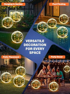 14 Inch Inflatable Solar Floating Pool Lights IP68 Waterproof Auto On Off Warm Yellow Pool Balls Solar Powered Pool Lights Portable Outdoor Enchanting Decor for Yard Party Garden Christmas (4 Pack) - Image 5